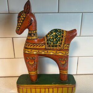 Vintage Hand-carved, hand-painted folk art horse
